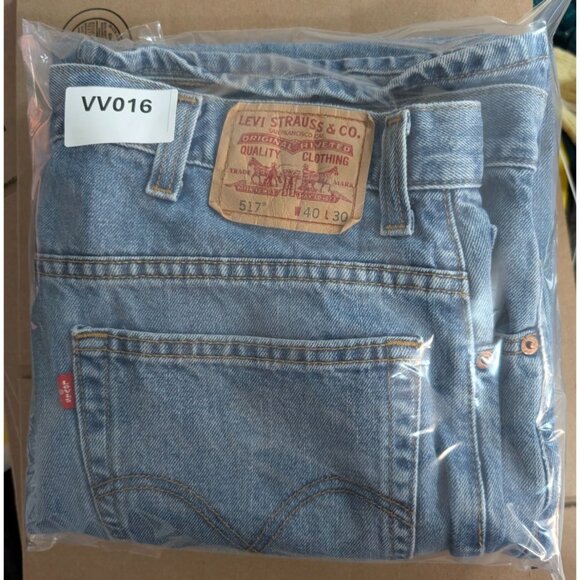 Levis Jeans Mens 40x30 517 Boot Cut Jeans Light Blue Denim - Picture 11 of 11